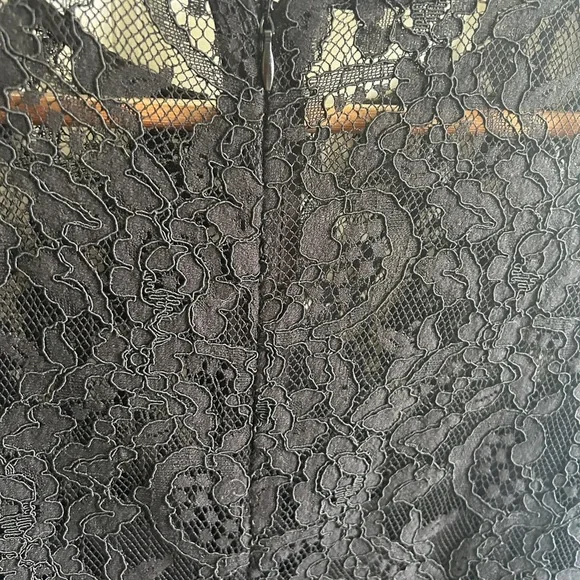 Ralph Lauren size 16 black lace mini shift dress. Black slip underneath. - Picture 10 of 15